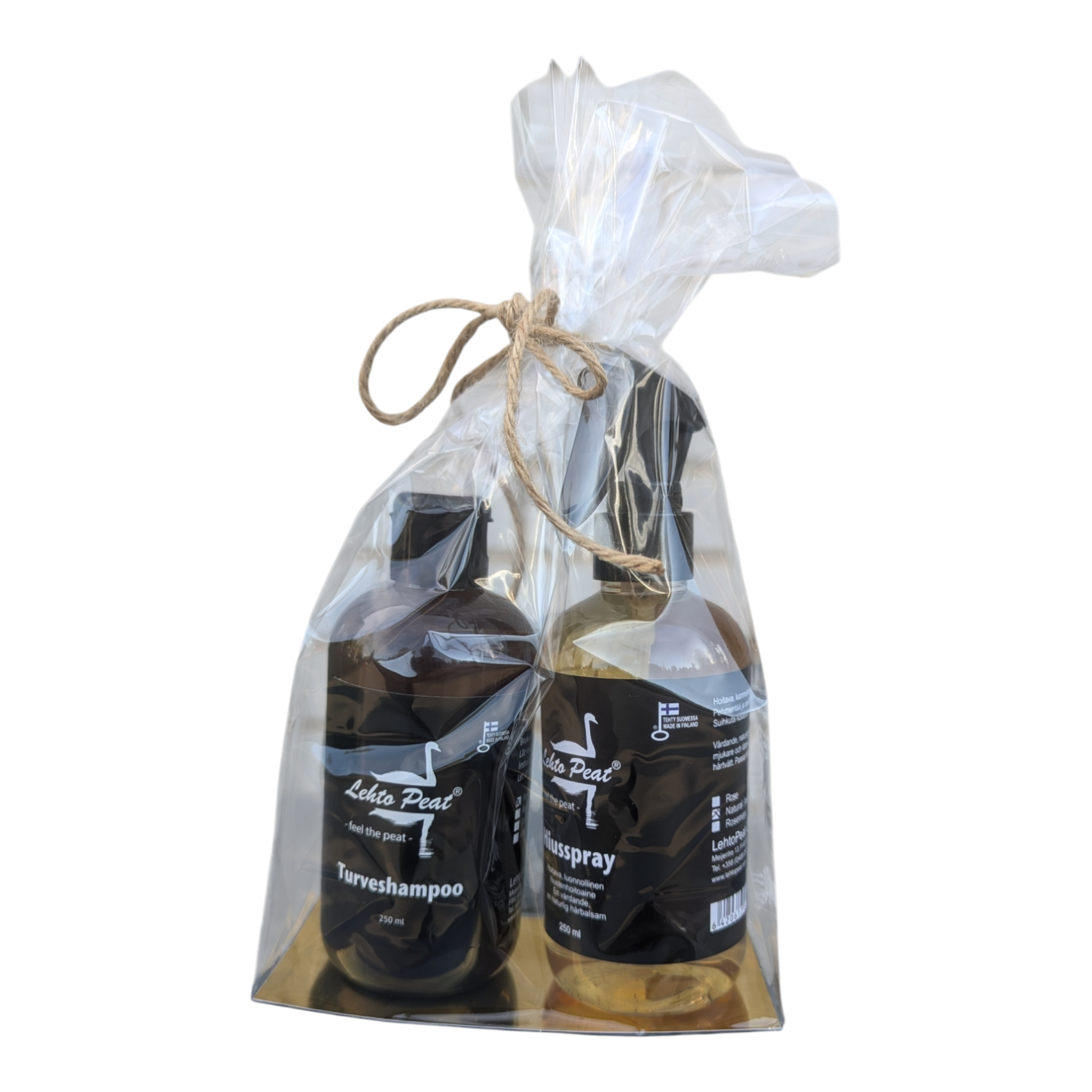 Turveshampoo + Hoitava hiusvesispray - Tuotepaketti Turveshampoo + Hoitava hiusvesispray - Tuotepaketti