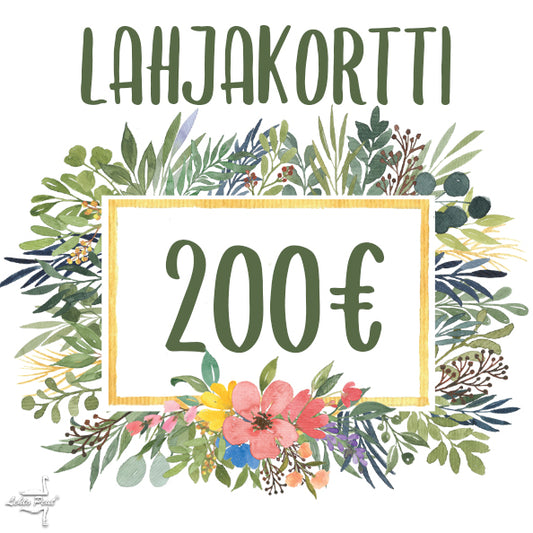 lahjakortti 200 €