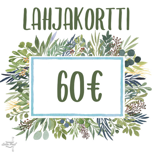 lahjakortti 60 euroa